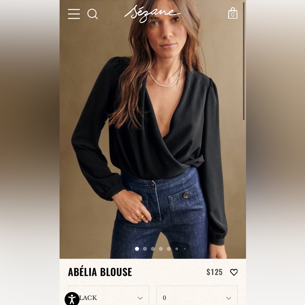 Sezane abelia blouse